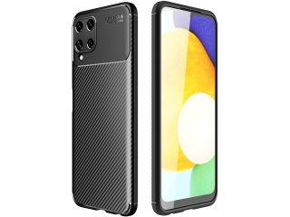 Samsung Galaxy A22 4G Carbon Design Hülle TPU Case flexibel schwarz