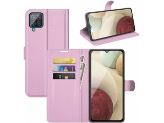 Samsung Galaxy A22 4G Lederhülle Portemonnaie Karten Etui rosa