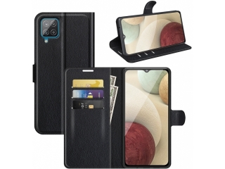 Samsung Galaxy A22 4G Lederhülle Portemonnaie Karten Etui schwarz