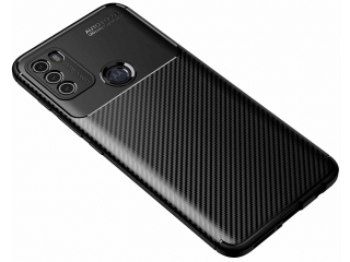 Motorola Moto G50 Carbon Design Hülle TPU Case flexibel schwarz