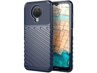 Nokia G10 SpaceCase Stripes Impact-Resistant Hülle blau