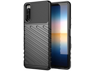 Sony Xperia 10 III SpaceCase Stripes Impact-Resistant Hülle schwarz