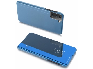 Samsung Galaxy S21+ Flip Cover Clear View Case transparent blau