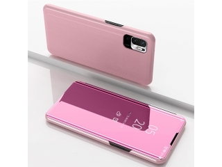 Xiaomi Redmi Note 10 5G Flip Cover Clear View Case transparent rosa