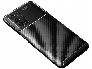 OnePlus Nord N200 5G Carbon Design Hülle TPU Case flexibel schwarz