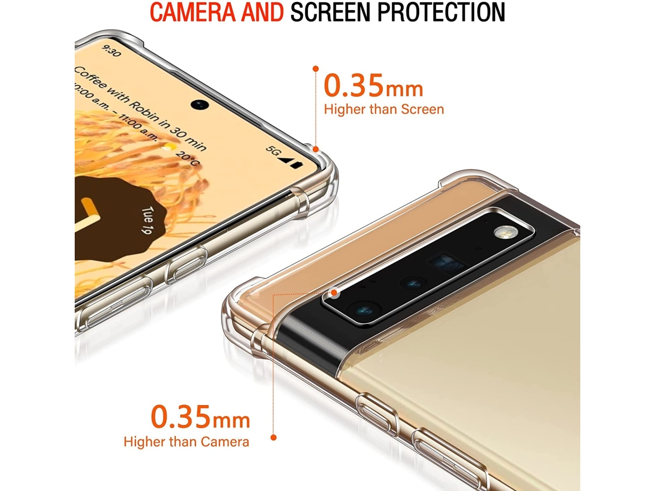 Google Pixel 6 Pro Hülle Crystal Clear Case Bumper transparent online bestellen