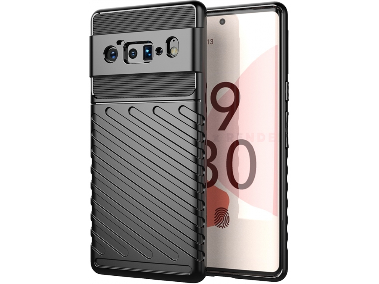 Google Pixel 6 Pro SpaceCase Stripes ImpactResistant Hülle schwarz online bestellen