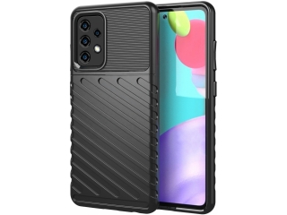 Samsung Galaxy A52 SpaceCase Stripes Impact-Resistant Hülle schwarz