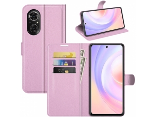 Honor 50 SE Lederhülle Portemonnaie Karten Etui rosa