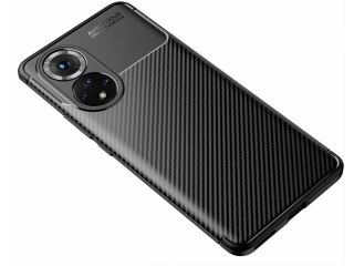 Honor 50 Carbon Design Hülle TPU Case flexibel schwarz