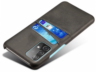CardCaddy Samsung Galaxy A52 Leder Backcase mit Kartenfächern schwarz