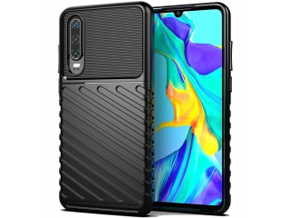 Huawei P30 SpaceCase Stripes Impact-Resistant Hülle schwarz