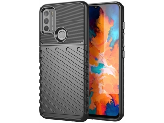 Motorola Moto G50 SpaceCase Stripes Impact-Resistant Hülle schwarz