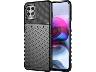 Motorola Moto G100 SpaceCase Stripes Impact-Resistant Hülle schwarz