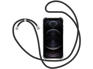 Apple iPhone 12 Pro Handykette Necklace Hülle Gummi transparent