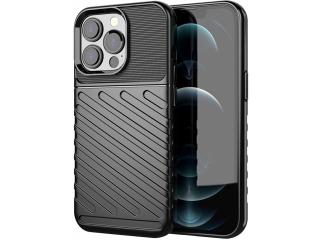 Apple iPhone 13 Pro Max SpaceCase Stripes Impact-Resistant Hülle schwarz