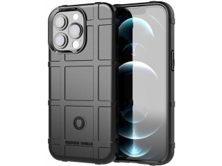 iPhone 13 Pro Max Rugged Shield Case Hülle Anti-Shock Cover schwarz