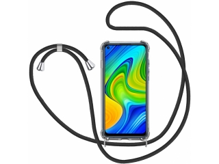 Xiaomi Redmi Note 9 Handykette Necklace Hülle Gummi transparent