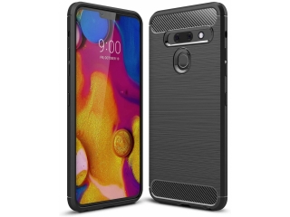 LG G8S ThinQ Carbon Gummi Hülle TPU Case schwarz