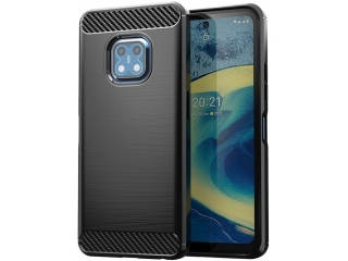 Nokia XR20 Carbon Gummi Hülle TPU Case schwarz