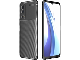 Vivo Y72 5G Carbon Design Hülle TPU Case flexibel schwarz