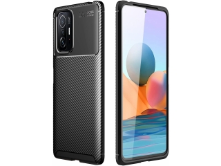 Xiaomi 11T Carbon Design Hülle TPU Case flexibel schwarz