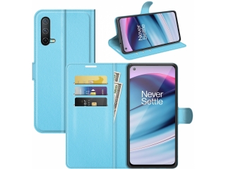 Realme GT Master Lederhülle Portemonnaie Karten Etui hellblau