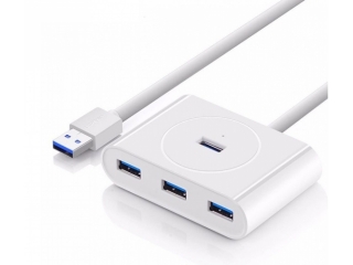 UGREEN 4-Port USB Hub mit 4x USB 3.0 Anschlüssen weiss