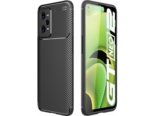 Realme GT Neo2 Carbon Design Hülle TPU Case flexibel schwarz