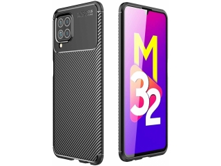 Samsung Galaxy M32 Carbon Design Hülle TPU Case flexibel schwarz