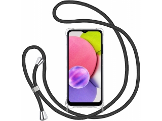 Samsung Galaxy A03s Handykette Necklace Hülle Gummi transparent