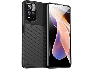 Xiaomi Redmi Note 11 Pro SpaceCase Stripes Impact-Resistant Hülle schwarz