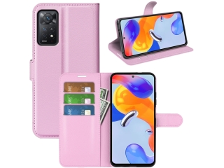 Xiaomi Redmi Note 11 Pro+ 5G Lederhülle Portemonnaie Karten Etui rosa