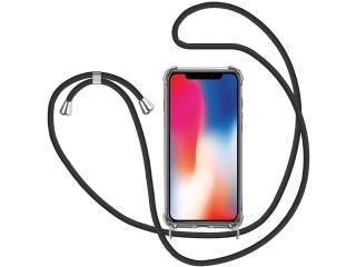 Apple iPhone X Handykette Necklace Hülle Gummi transparent