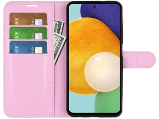 Samsung Galaxy A13 4G Lederhülle Portemonnaie Karten Etui rosa