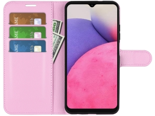 Samsung Galaxy A33 5G Lederhülle Portemonnaie Karten Etui rosa