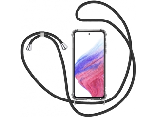 Samsung Galaxy A53 5G Handykette Necklace Hülle Gummi transparent