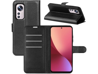 Xiaomi 12 Pro Lederhülle Portemonnaie Karten Etui schwarz