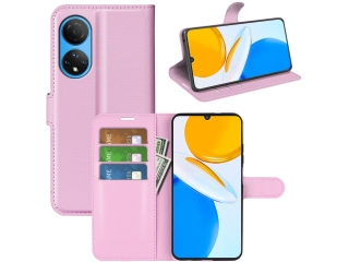 Honor X7 Lederhülle Portemonnaie Karten Etui rosa