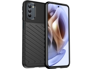 Motorola Moto G31 SpaceCase Stripes Impact-Resistant Hülle schwarz