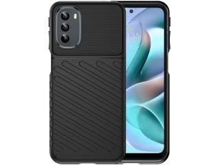 Motorola Moto G41 SpaceCase Stripes Impact-Resistant Hülle schwarz