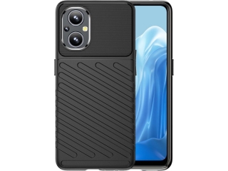 Oppo Reno8 Lite 5G SpaceCase Stripes Impact-Resistant Hülle schwarz