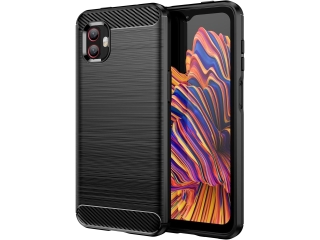 Samsung Galaxy XCover6 Pro Carbon Gummi Hülle TPU Case schwarz