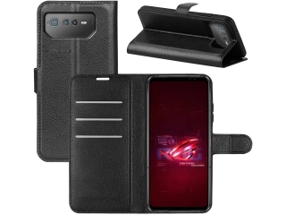 Asus ROG Phone 6 Lederhülle Portemonnaie Karten Etui schwarz