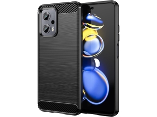 Xiaomi Poco X4 GT Carbon Gummi Hülle TPU Case schwarz