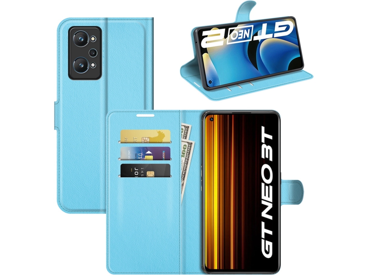 GOKEN Leder-Folio-Hülle Für Realme GT Master Edition – Wallet Case Mit Ständer & Kartenfächern