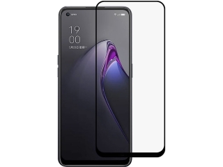 Oppo Reno8 5G 100% Vollbild Panzerglas Schutzfolie 2.5D 9H