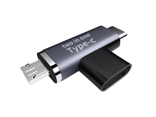 USB-C auf USB-C & MicroUSB 2-Fach Charge & Data Adapter