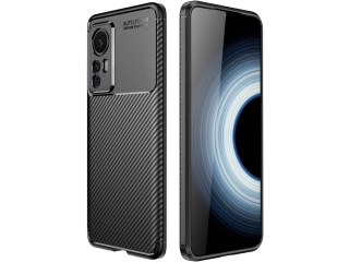 Xiaomi 12T Carbon Design Hülle TPU Case flexibel schwarz