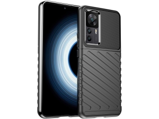 Xiaomi 12T Pro SpaceCase Stripes Impact-Resistant Hülle schwarz